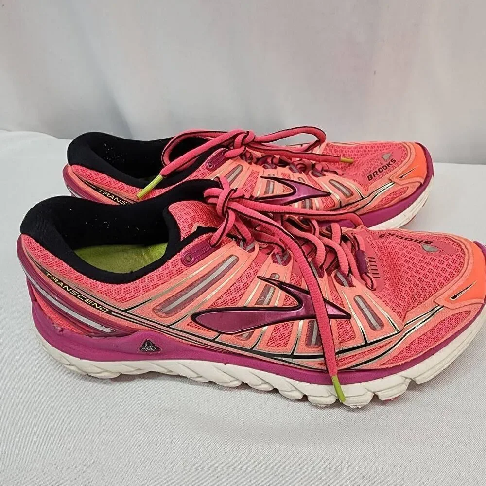 Brooks Women's Size 8.5 Transcend Ultimate Ride Pink Running Shoes HH